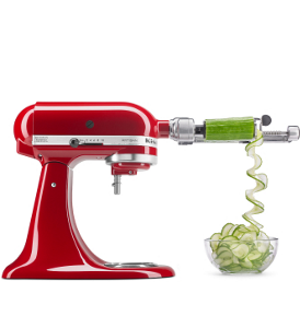 Veggie spiralizer attachment